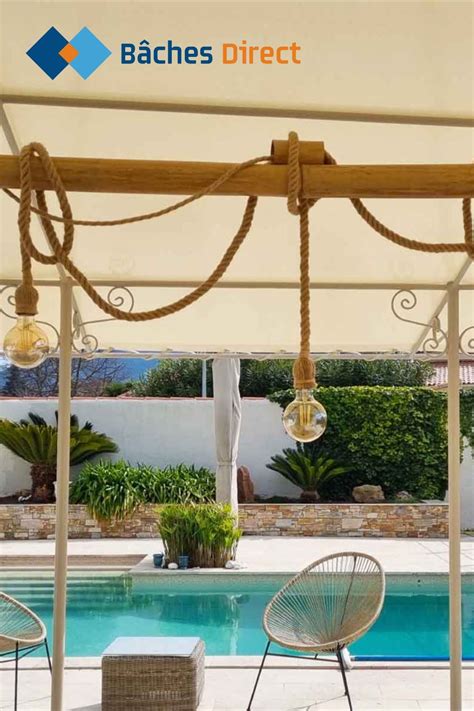 Bâche pour pergola ivoire en pvc Bache Pergola Toile Pergola Pvc