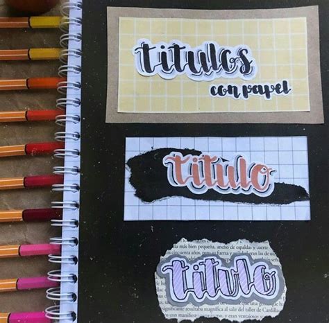 T Tulos Con Papel Trend Titulos Bonitos Para Apuntes Apuntes