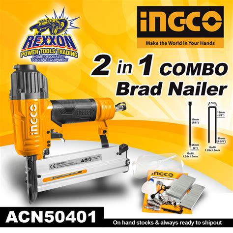 Ingco In Combo Brad Nailer Acn Rexxon Power Tools Trading