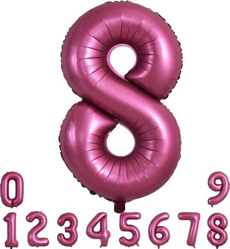 Amazon TONIFUL 40 Inch Wine Red Large Numbers Balloon 0 9 Birthday