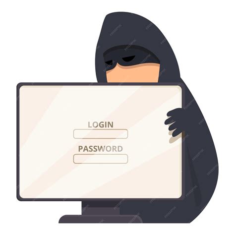 Premium Vector | Hacker scam icon cartoon vector Cyber attack Steal data