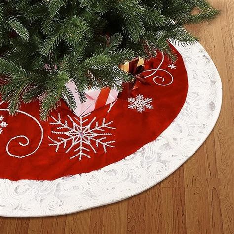 Jupe De Sapin De Noel Cm Ronde Tapis Sapin Noel Neige Couvre Pied