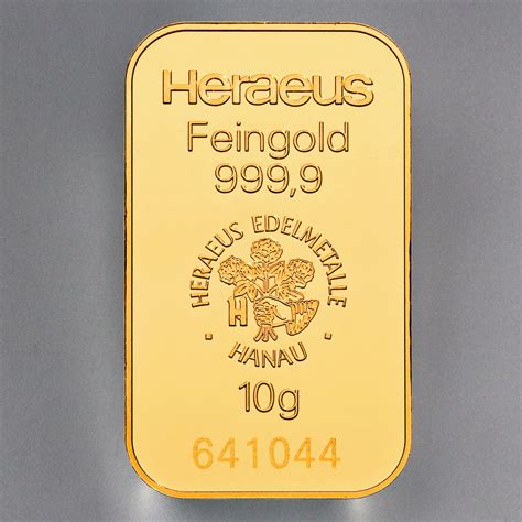 G Goldbarren Heraeus Esg Edelmetall Service Gmbh Co Kg