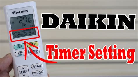 Daikin Ac Remote Control Timer Setting Youtube