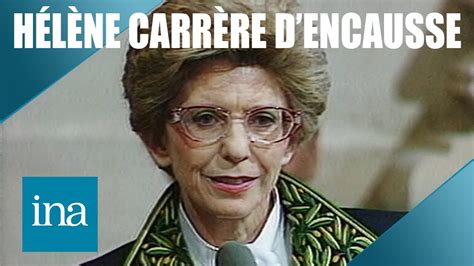 1991 Hélène Carrère d Encausse entre à l Académie Française Archive