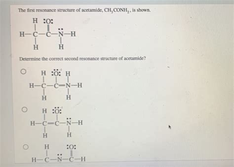 Draw The Lewis Structures For Resonance Forms Of Acetamide