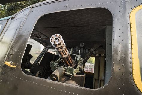 The M134 Minigun Mounted Inside a Huey Helicopter at the War Remnants Museum in Ho Chi Minh City ...