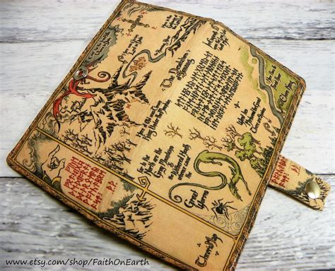 Map Handmade Long Fandom Geek Wallet Clutch Best Selling Etsy