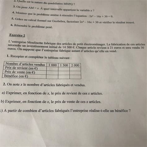 Bonjour est ce que vous pourriez maider pour la dernière question de l