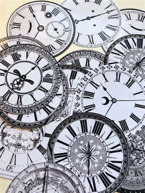 Clock Stickers Vintage Style Clock Face Stickers For Your Etsy