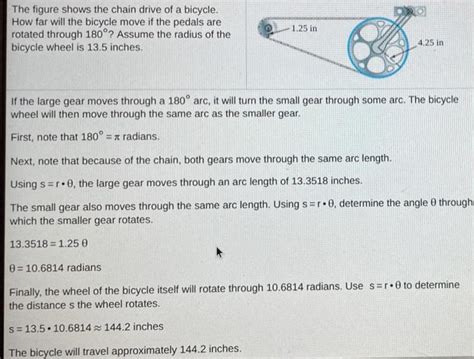 Solved The Figure Shows The Chain Drive Of A Bicycle Howtor Chegg