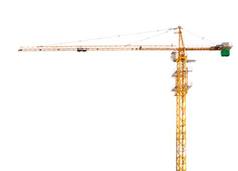 Construction Crane Isolated White Background Weight Colorful Thin