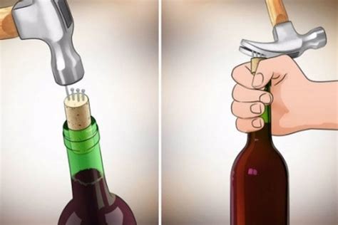 Cómo abrir una botella de vino sin sacacorchos