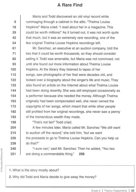 Close Reading Passages For Third Grade