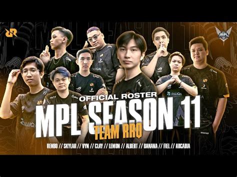 OFFICIAL LINEUP TEAM RRQ FOR MPL SEASON 11 Realtime YouTube Live View