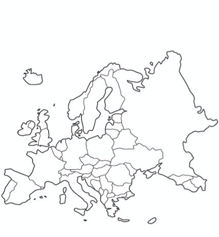 Mapa Da Europa Para Colorir TUDO DE HUMANAS