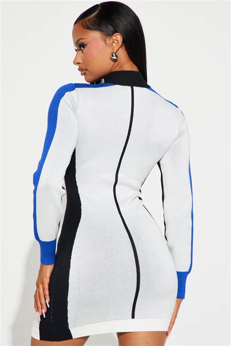 Start Your Engine Sweater Mini Dress Blue Fashion Nova Dresses