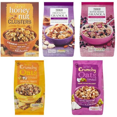 Tesco Fruit Nut Granola Super Berry Granola Crunchy Oat Honey