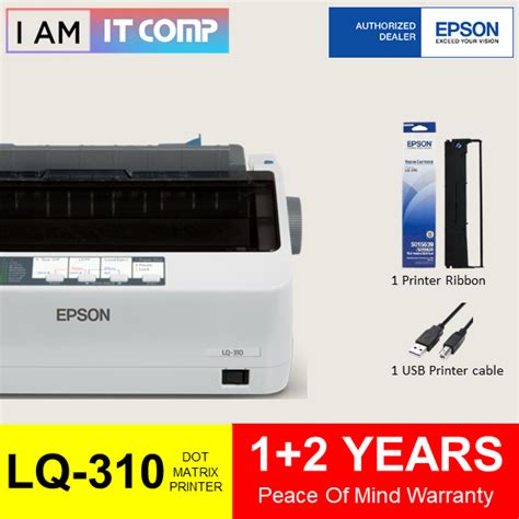 Epson Lq 310 24 Pin Narrow Carriage Dot Matrix Printer With 1 Ribbon