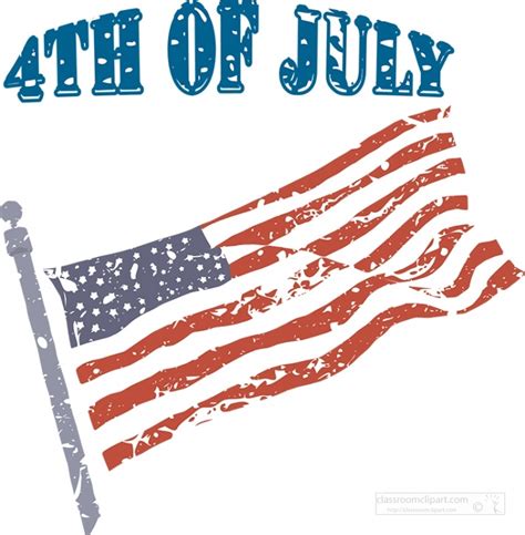 american flag fourth july - Classroom Clipart