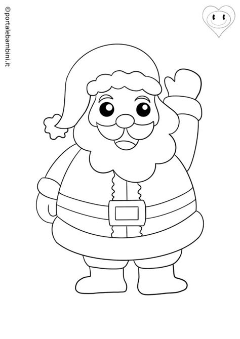 Babbo Natale Da Colorare Portalebambini It