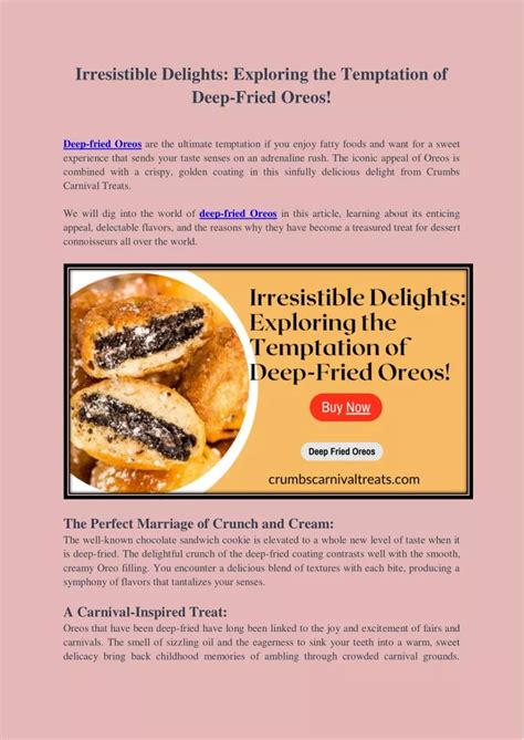 Ppt Irresistible Delights Exploring The Temptation Of Deep Fried