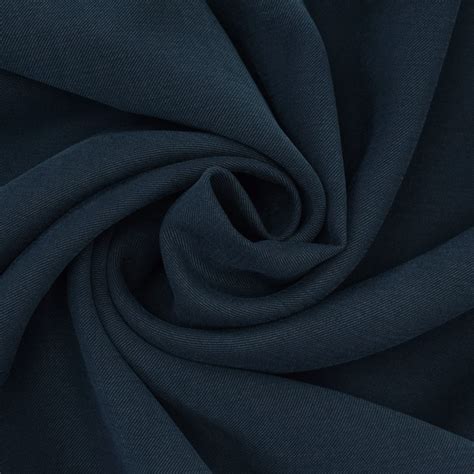 Tissu Viscose Serg Twill Tencel Finish Bleu Fonc Tissus Hemmers