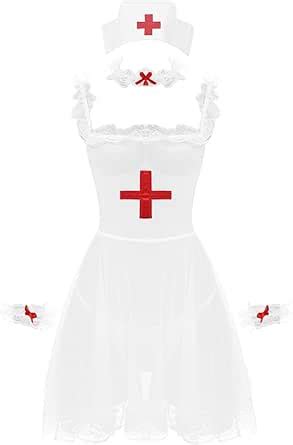JanJean Deguisement Infirmiere Femme Sexy Costume Infirmière Nurse Cosplay Lingerie Uniformes