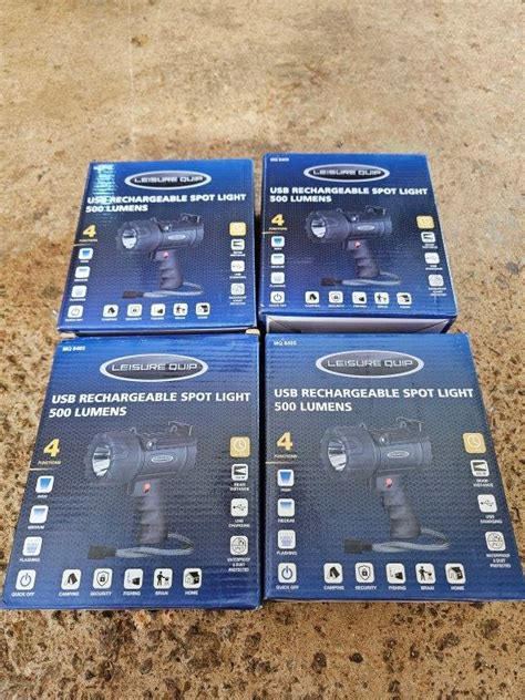 0322 Leisurequip Usb Rechargeable Spotlight X4