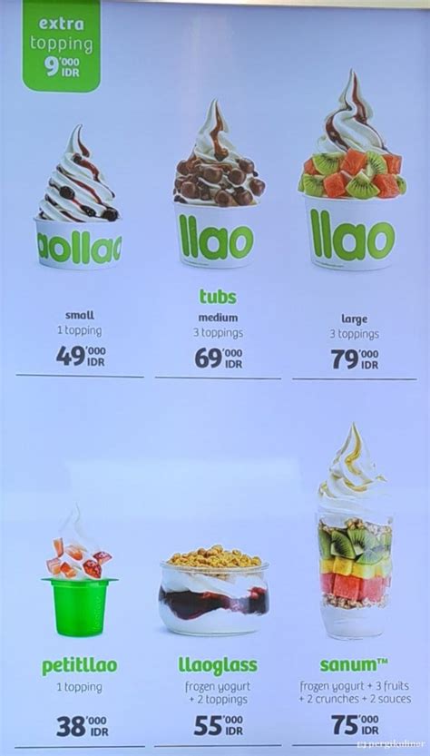 Selalu diperbarui! Menu Llao Llao, Gandaria