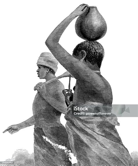 Nyamwezi People In Tanzania Africa 19th Century Stock Illustration