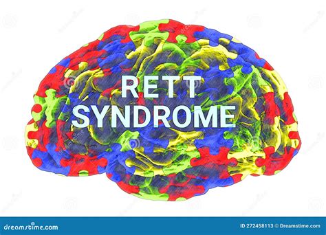 A Conceptual 3d Illustration Featuring The Text Rett Syndrome Inside