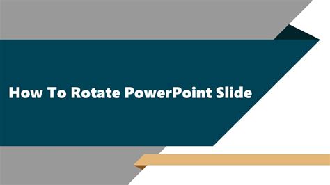 How To Change Page Orientation In Powerpoint Youtube