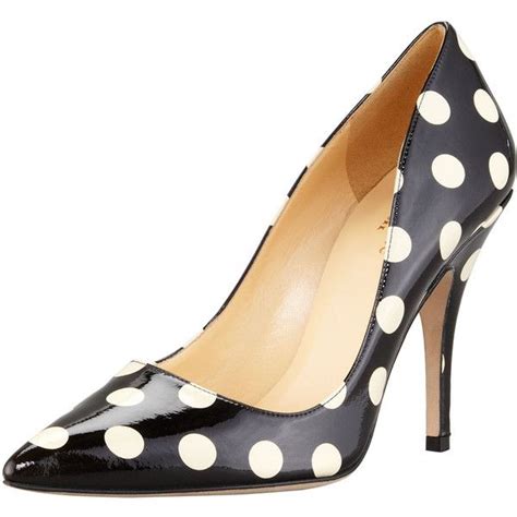 Kate Spade New York Licorice Polka Dot Patent Leather Pump 298 Liked On Polyvore Patent