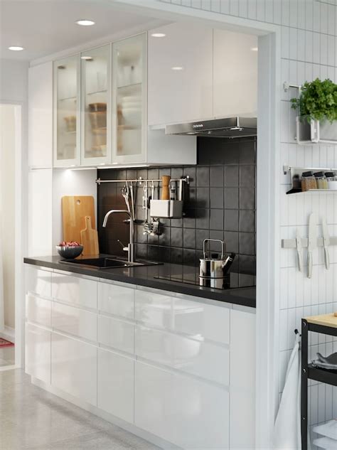 A Minimalistic Voxtorp High Gloss White Kitchen Ikea