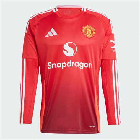 Adidas Manchester United 24 25 Long Sleeve Home Jersey Mufc Red It1971