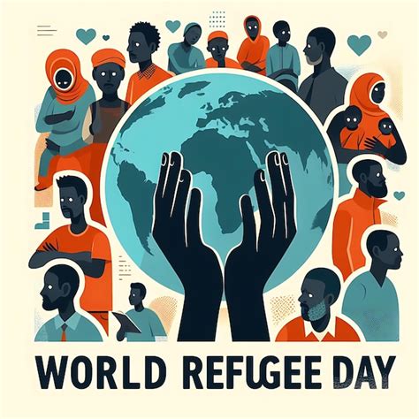 Premium Photo World Refugee Day A Poster Of A World Day For World Day