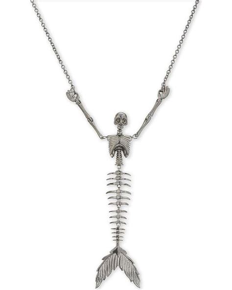 Vivienne Westwood Ariel Mermaid Skeleton Necklace in Metallic | Lyst