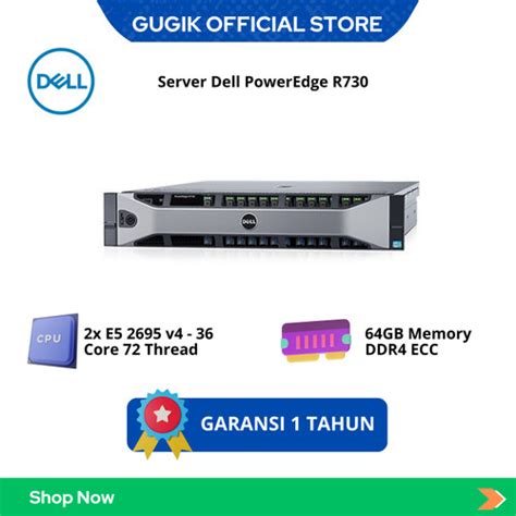 Jual Server Dell R U E V Core Thread Ram Gb