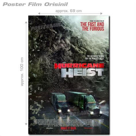 Movie Poster Hurricane Heist Original Indonesian One Sheet 69 X 100