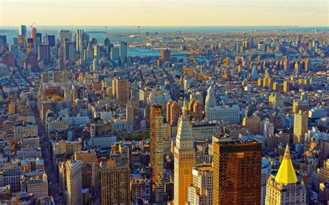 Vue Panoramique A Rienne Sur Skyline Avec Des Gratte Ciel Dans Le