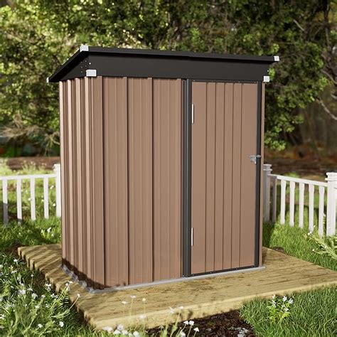 Amopatio Metal Garden Shed 5 X 3 Ft Outdoor Storage Sheds Waterproof