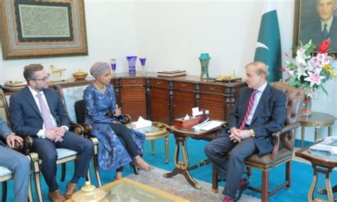 US Congresswoman Ilhan Omar Meets PM Shehbaz President Alvi In First