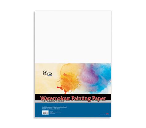 Watercolor Paper Pack Cotton Cold Pressed Sheets Gsm A