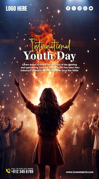 Premium Psd Poster For The National Day Of Youth Day