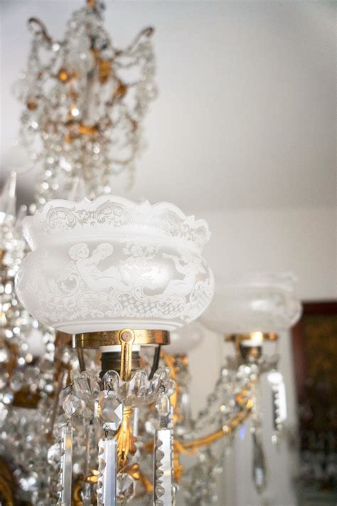 Proantic Imposant Lustre En Bronze Et Cristal Baccarat