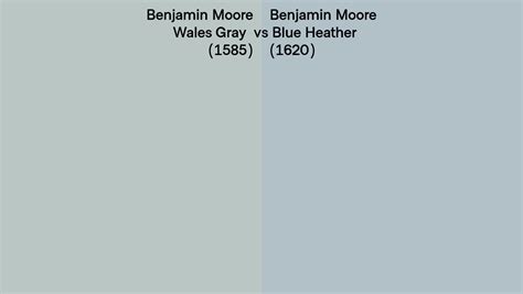 Benjamin Moore Wales Gray Vs Blue Heather Side By Side Comparison