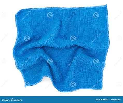 Crumpled Used Microfiber Cloth Clean Top View Stock Image Image Of