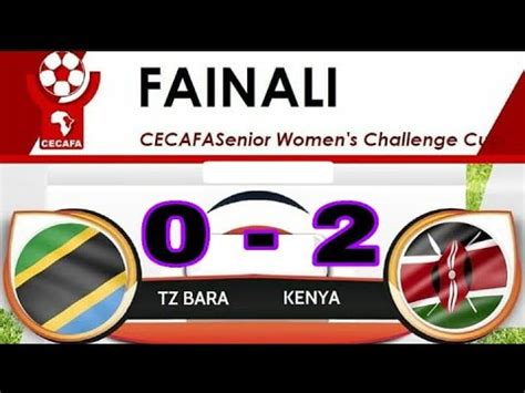 Tanzania Vs Kenya Livececafa Final Line Up Full Time Youtube