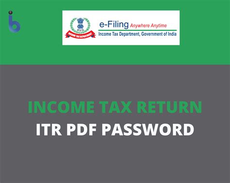 How To Open Itr Pdf Password Income Tax Pdf File